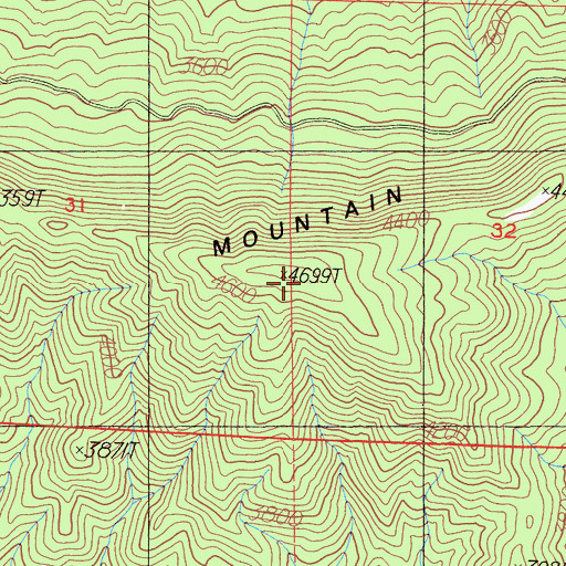 Topographic Map of Thornberry Mountain, CA