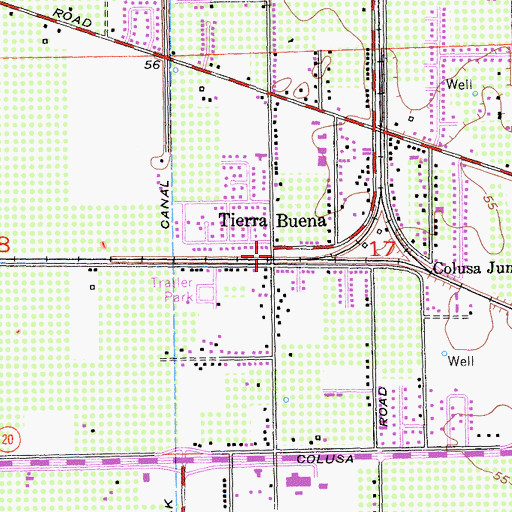 Topographic Map of Tierra Buena, CA
