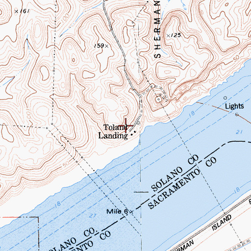 Topographic Map of Toland Landing, CA