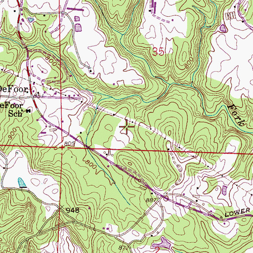 Topographic Map of Haleyville Division, AL