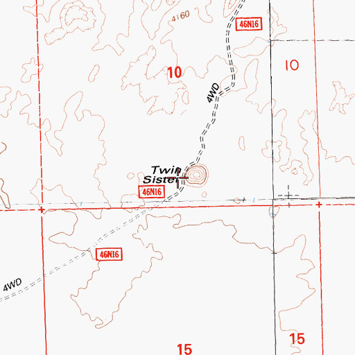 Topographic Map of Twin Sister, CA