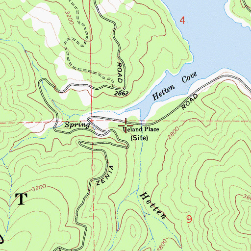 Topographic Map of Ueland Place, CA