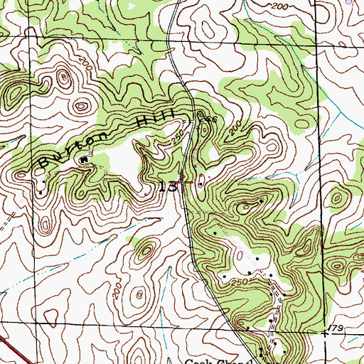 Topographic Map of Taylors Hill (historical), AL