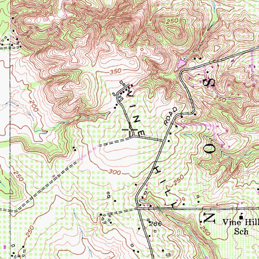 Topographic Map of Vine Hill, CA