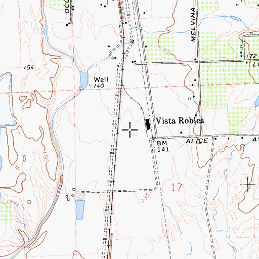 Topographic Map of Vista Robles, CA