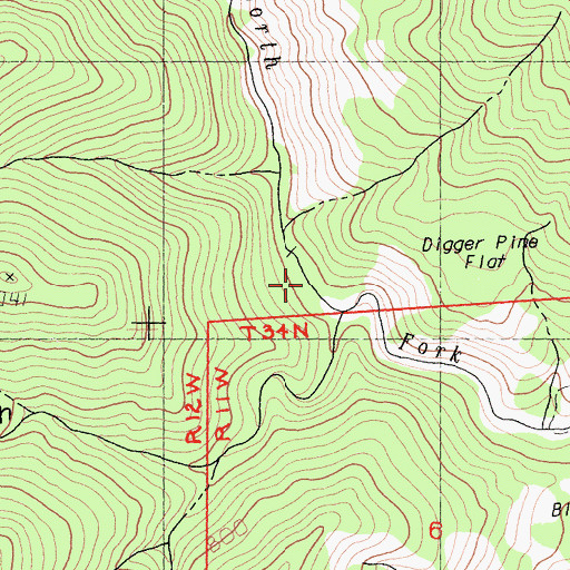 Topographic Map of Waldorf Crossing, CA