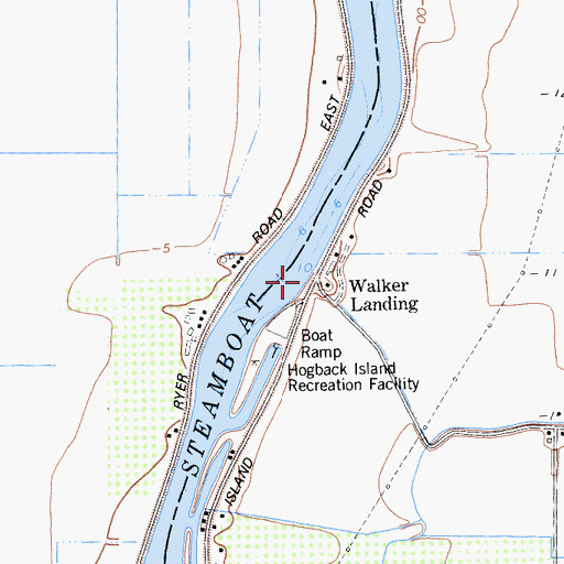 Topographic Map of Walker Landing, CA