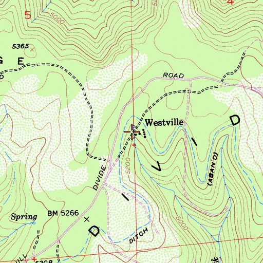 Topographic Map of Westville, CA