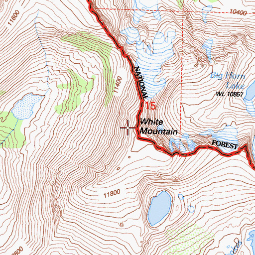 Topographic Map of White Mountain, CA