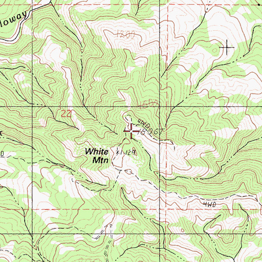 Topographic Map of White Mountain, CA