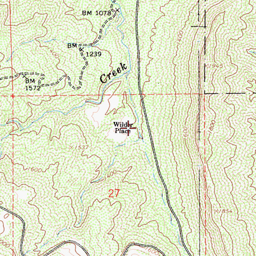 Topographic Map of Wilder Place, CA
