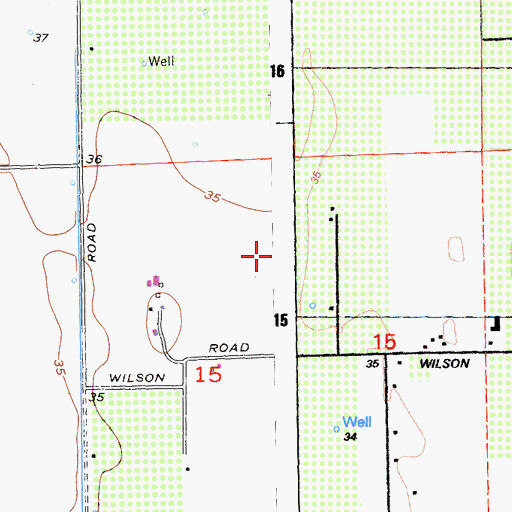 Topographic Map of Wilson, CA