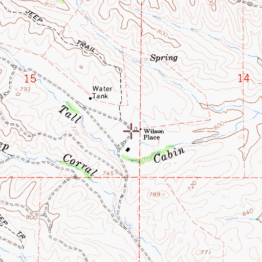 Topographic Map of Wilson Place, CA