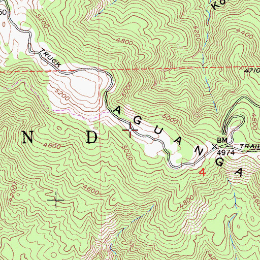 Topographic Map of Aguanga Mountain, CA