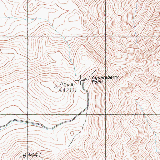 Topographic Map of Aguereberry Point, CA