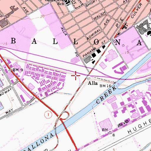 Topographic Map of Alla, CA