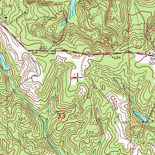 Topographic Map of Lexington (historical), AL