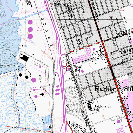 Topographic Map of Boal, CA