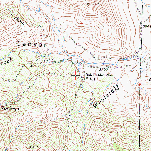 Topographic Map of Bob Rabbit Place, CA