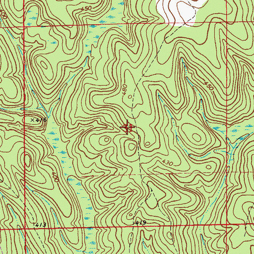 Topographic Map of Sandford Post Office (historical), AL