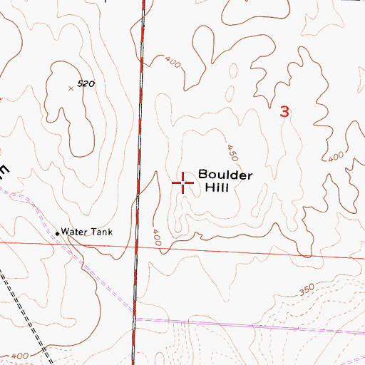 Topographic Map of Boulder Hill, CA