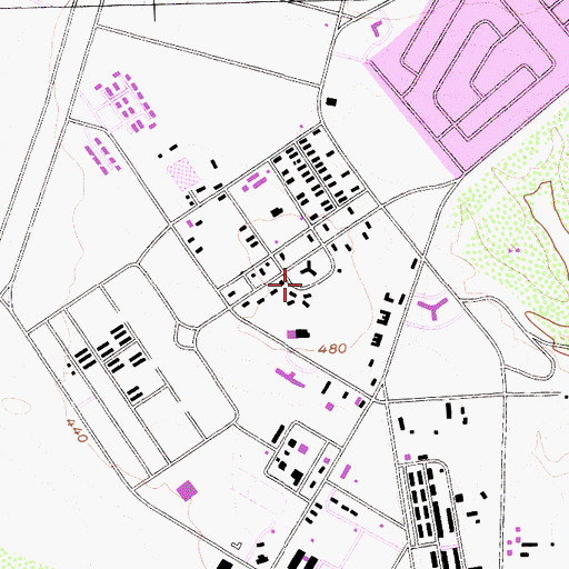 Topographic Map of Burton Mesa, CA