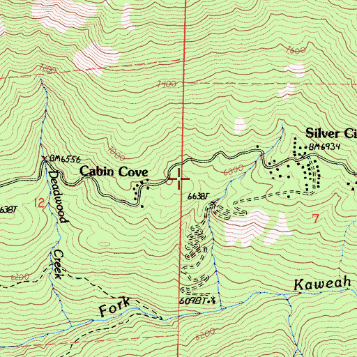Topographic Map of Cabin Cove, CA