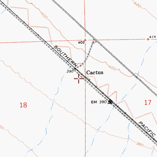Topographic Map of Cactus, CA