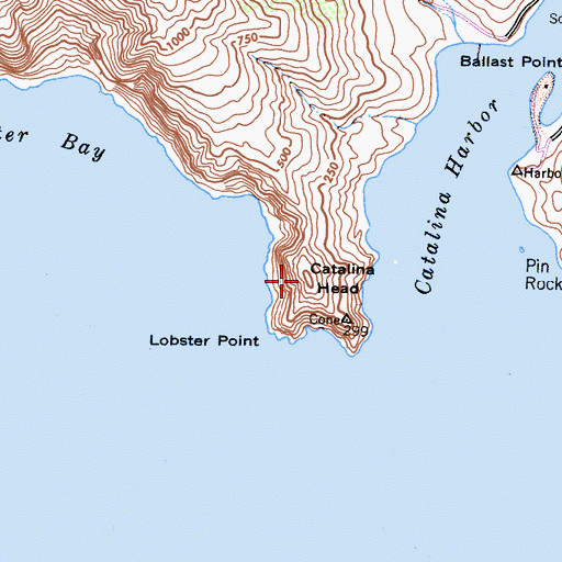 Topographic Map of Catalina Head, CA