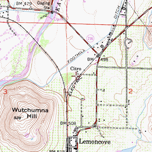 Topographic Map of Citro, CA