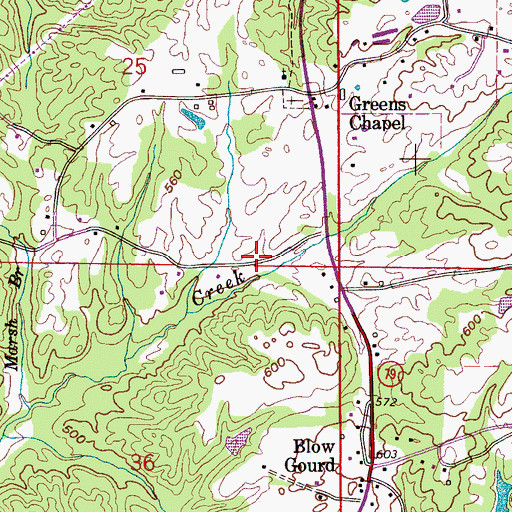 Topographic Map of Warrior Post Office (historical), AL