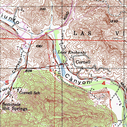 Topographic Map of Cornell, CA