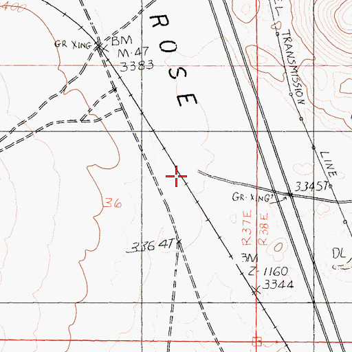 Topographic Map of Coso, CA