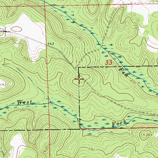 Topographic Map of Coffee Corner Post Office (historical), AL