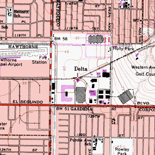 Topographic Map of Delta, CA
