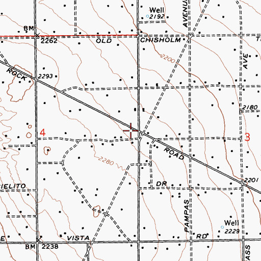 Topographic Map of Desert Heights, CA