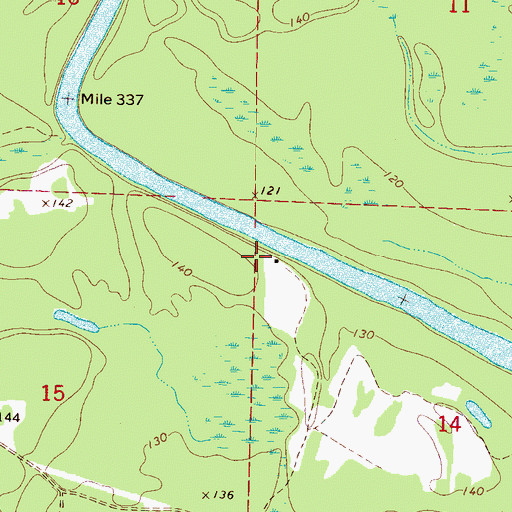 Topographic Map of Bigbee Valley Access Area, AL