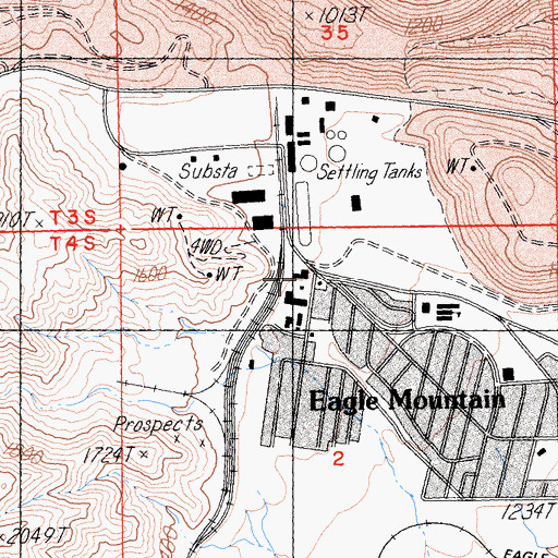 Topographic Map of Eagle Mountain, CA