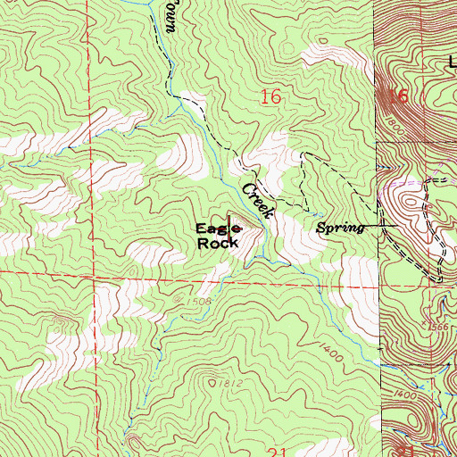 Topographic Map of Eagle Rock, CA