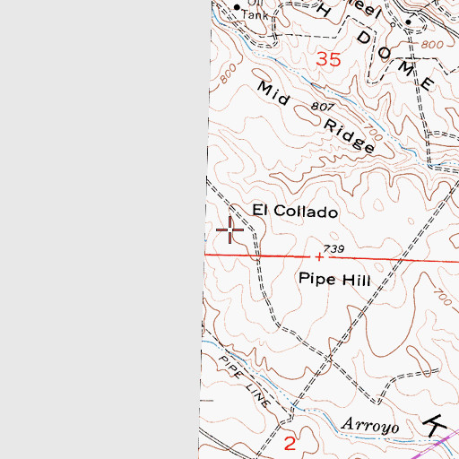 Topographic Map of El Collado, CA