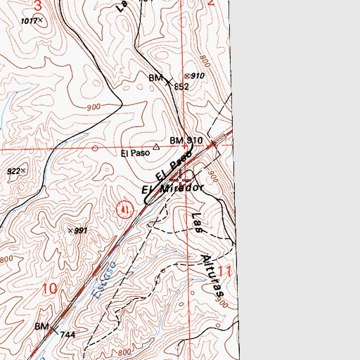 Topographic Map of El Mirador, CA