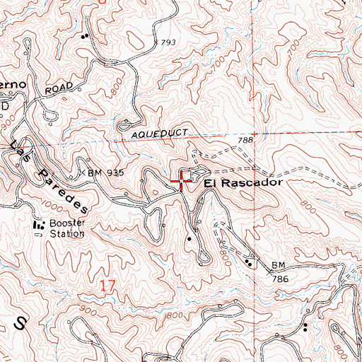 Topographic Map of El Rascador, CA