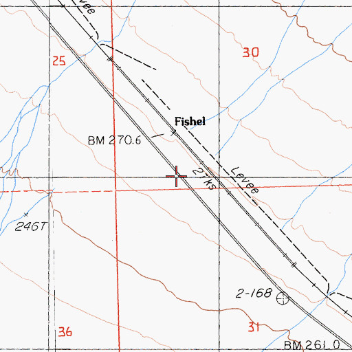 Topographic Map of Fishel, CA