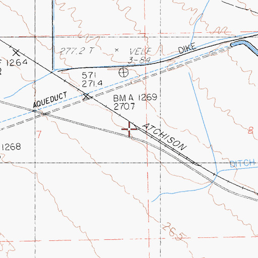 Topographic Map of Freda, CA