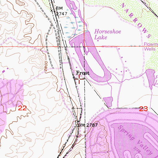 Topographic Map of Frost, CA
