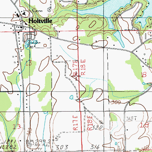 Topographic Map of Little York Post Office (historical), AL