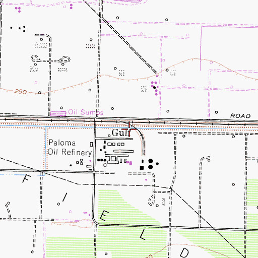 Topographic Map of Gulf, CA