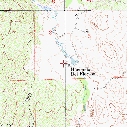 Topographic Map of Hacienda del Florasol, CA