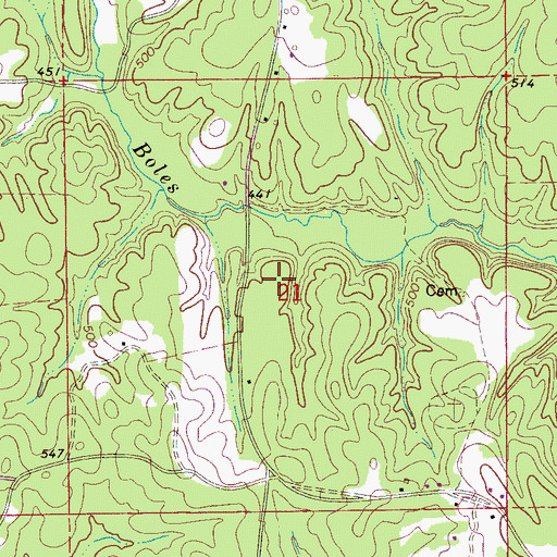Topographic Map of New River Post Office (historical), AL