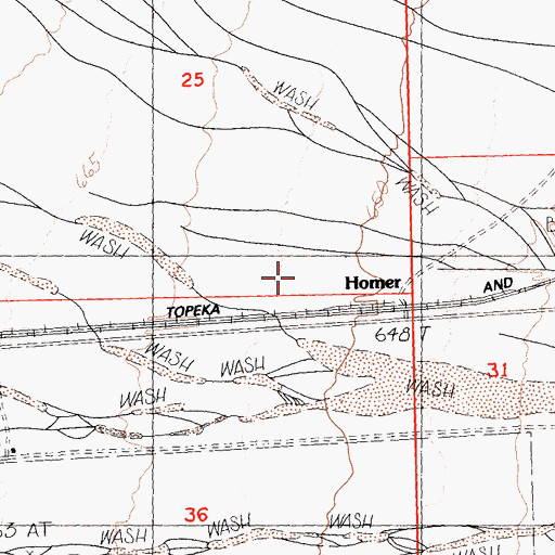 Topographic Map of Homer, CA